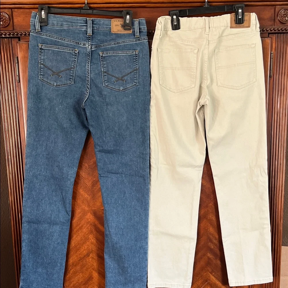 U.S. Polo Assn. Boy’s  Denim and Cream Jeans